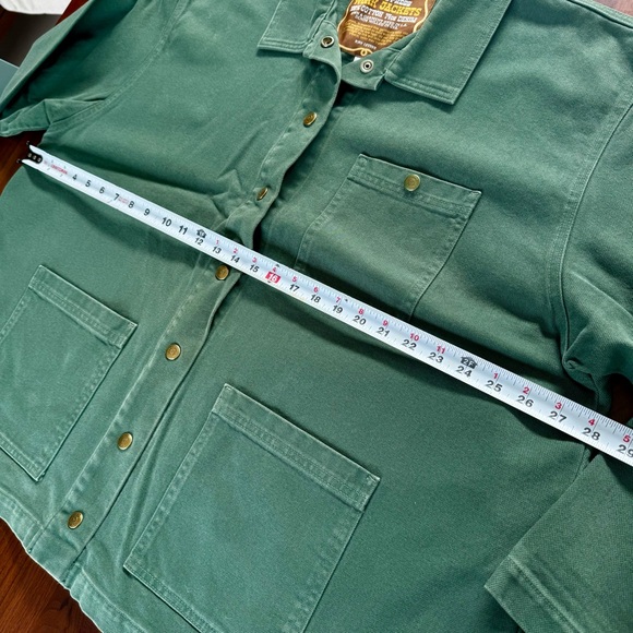 Big Bud Press Denim Work Jacket Emerald Green Unisex 1XL 100% Cotton Plus Size - Picture 13 of 16